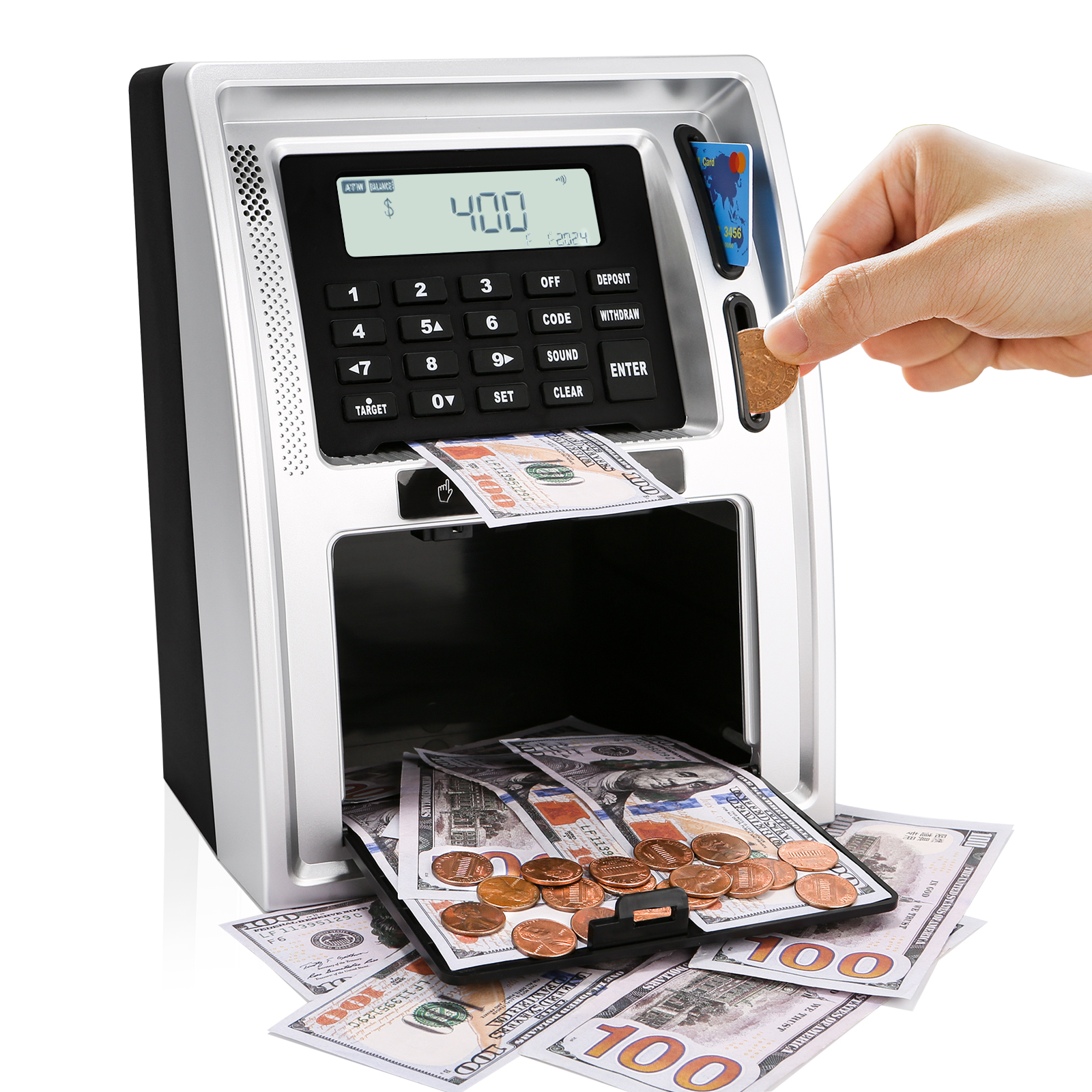 Custom logo plastic ATM piggy banks at the most competitive prices.