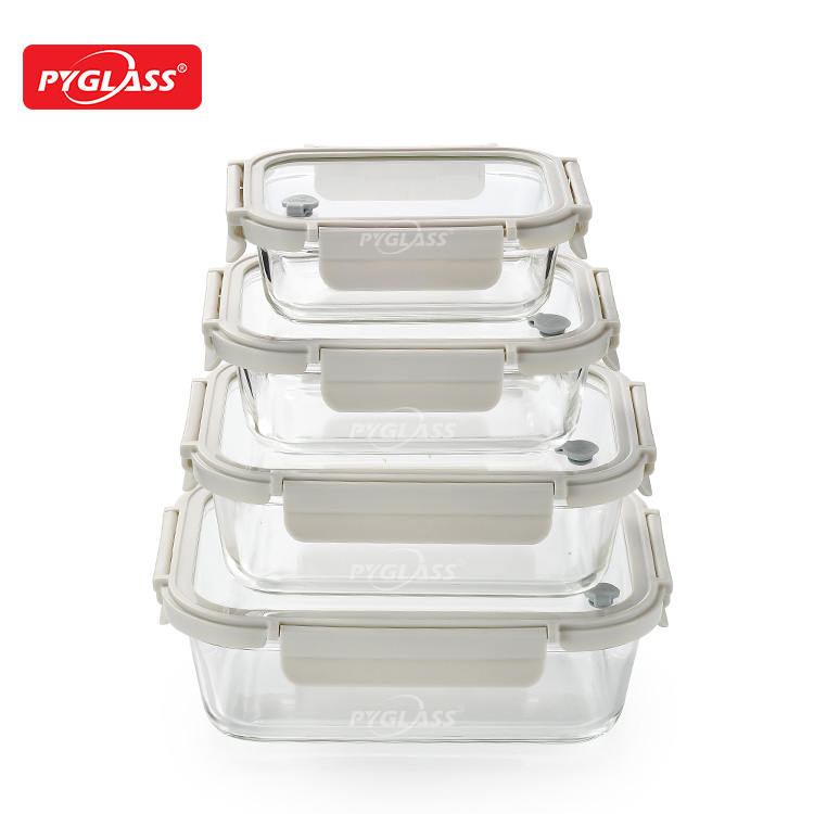 High borosilicate glass storage container