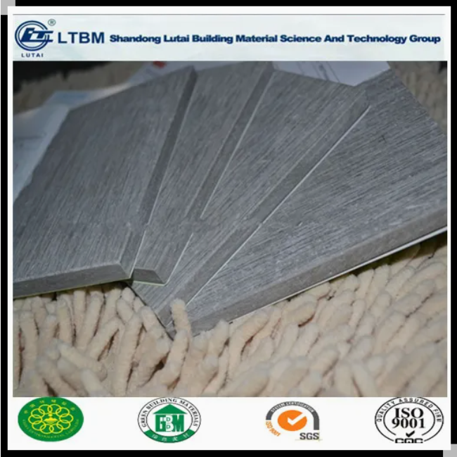 High-density fire-resistant fiber cement board in gray color