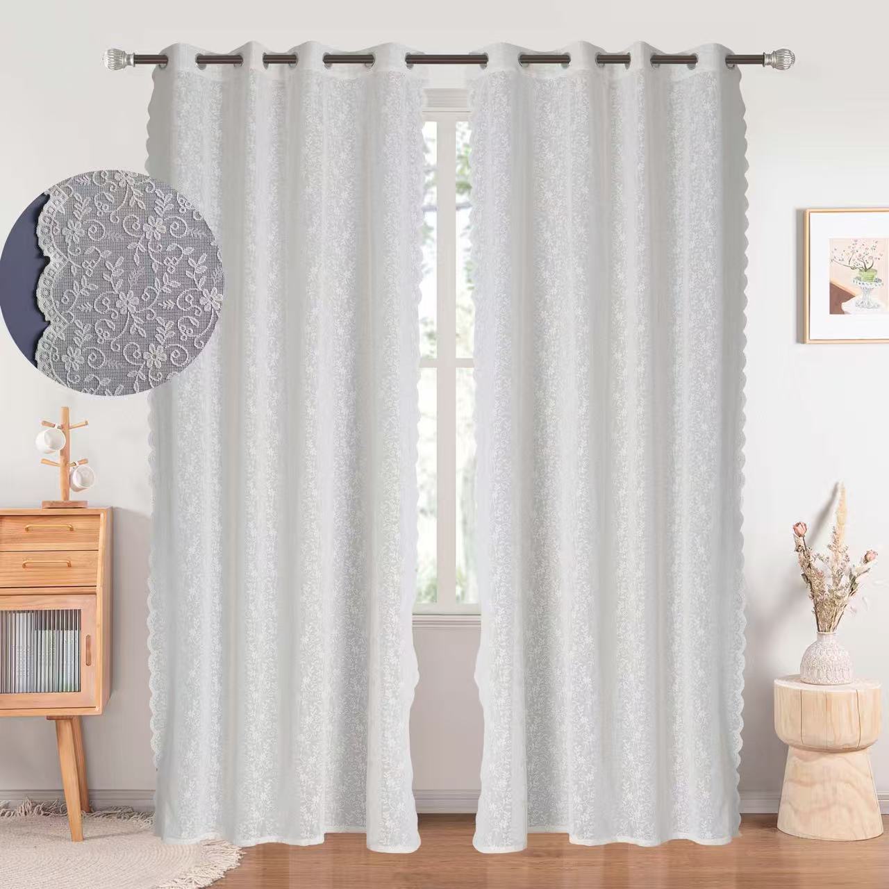 Warp knitting curtain ，Curtain lace ，Lace fabric ，Lace sheer curtain