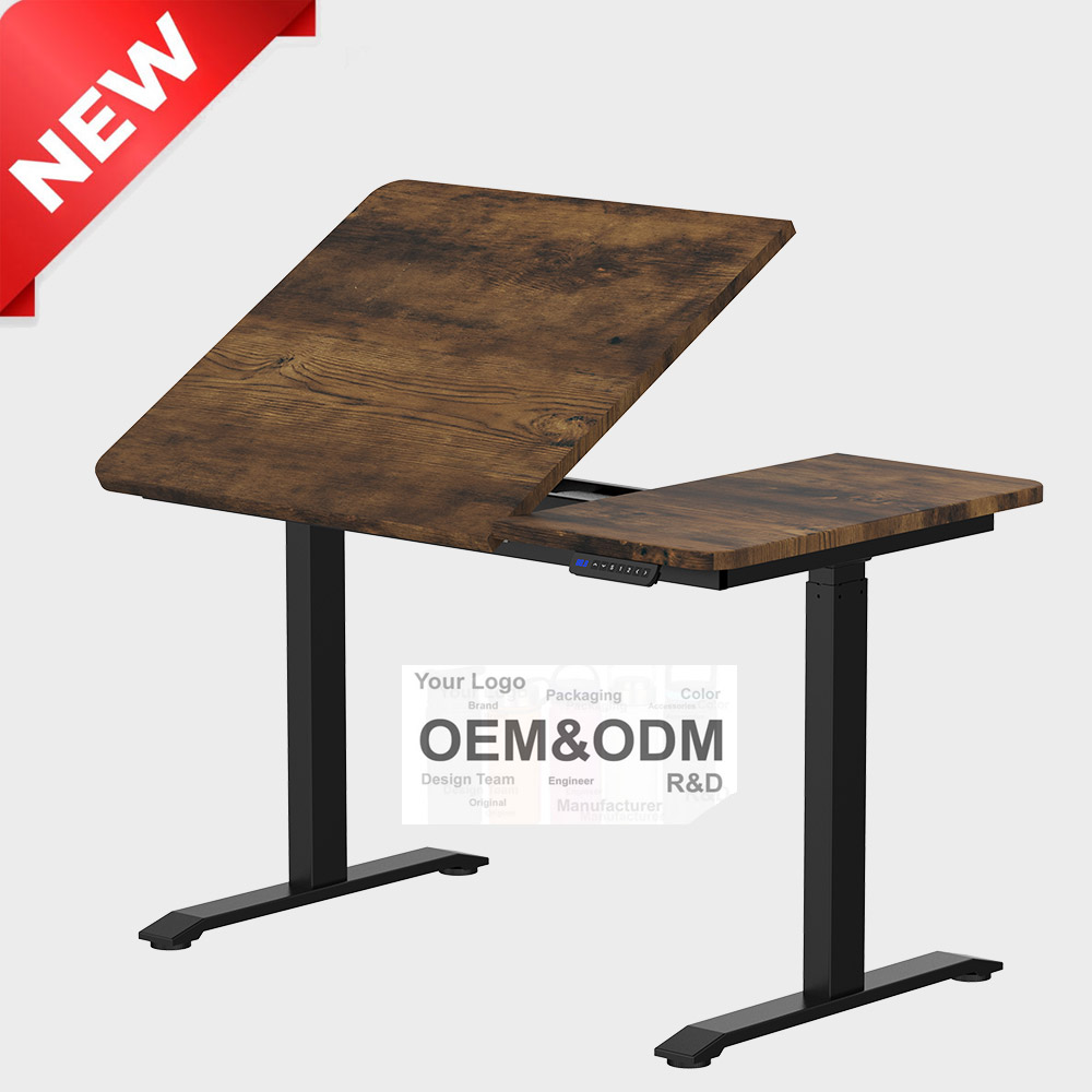Power Lift All-Electric Height and Angle Adjustments Sit Standing Home Drafting Table for Drafting