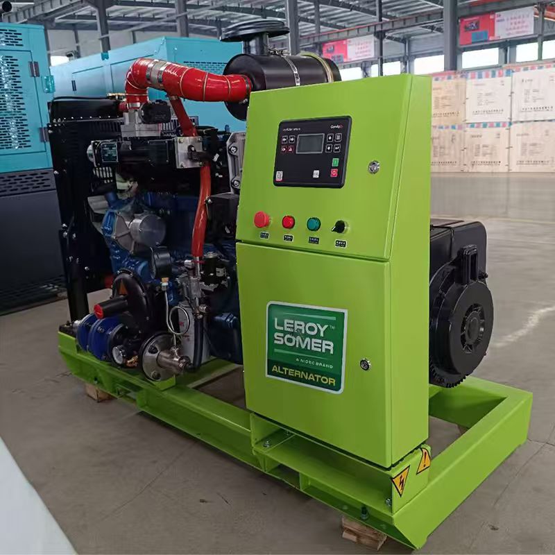 Gas fired open frame generator set