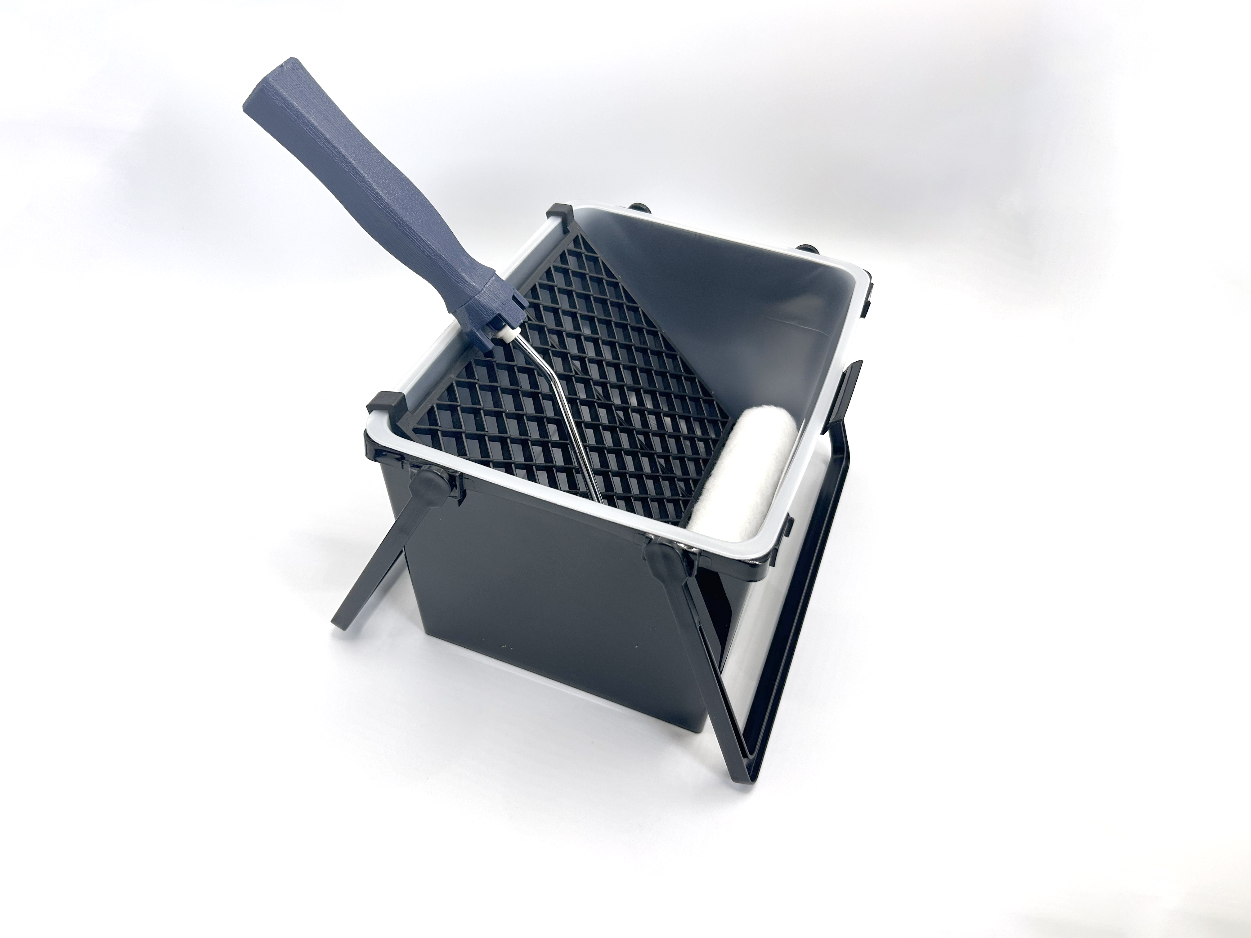Painting Roller + Plastic Bucket