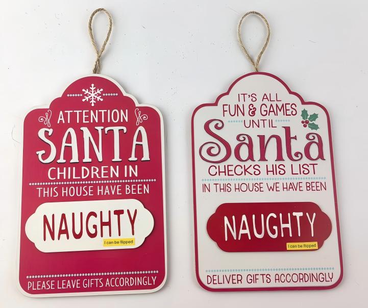 Naughty/Nice Sign