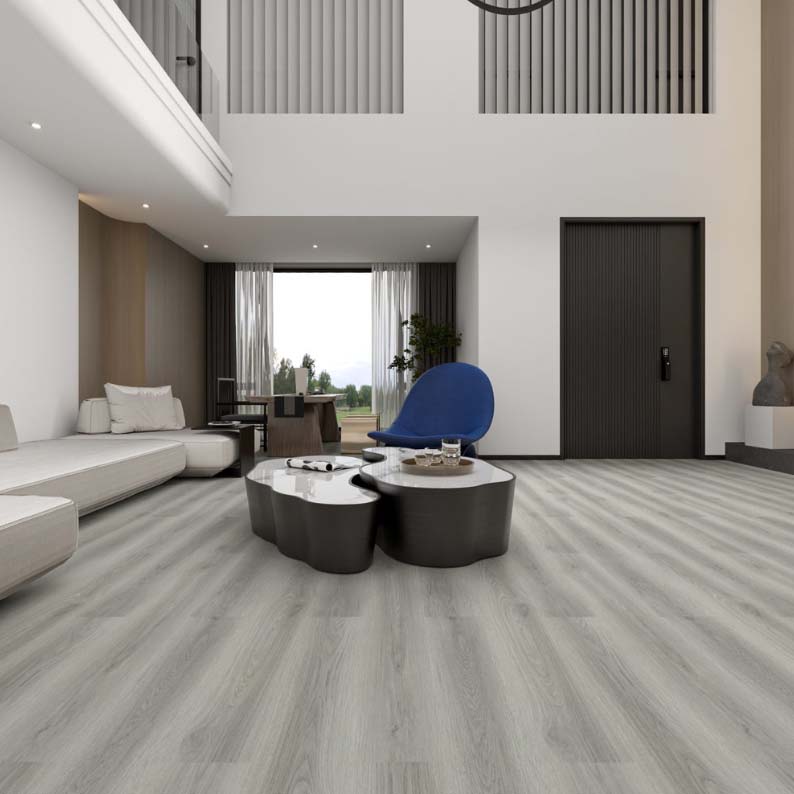 FloocasaSPC lock lock flooring light grey wood grain waterproof wear-resistant stone plastic floorin