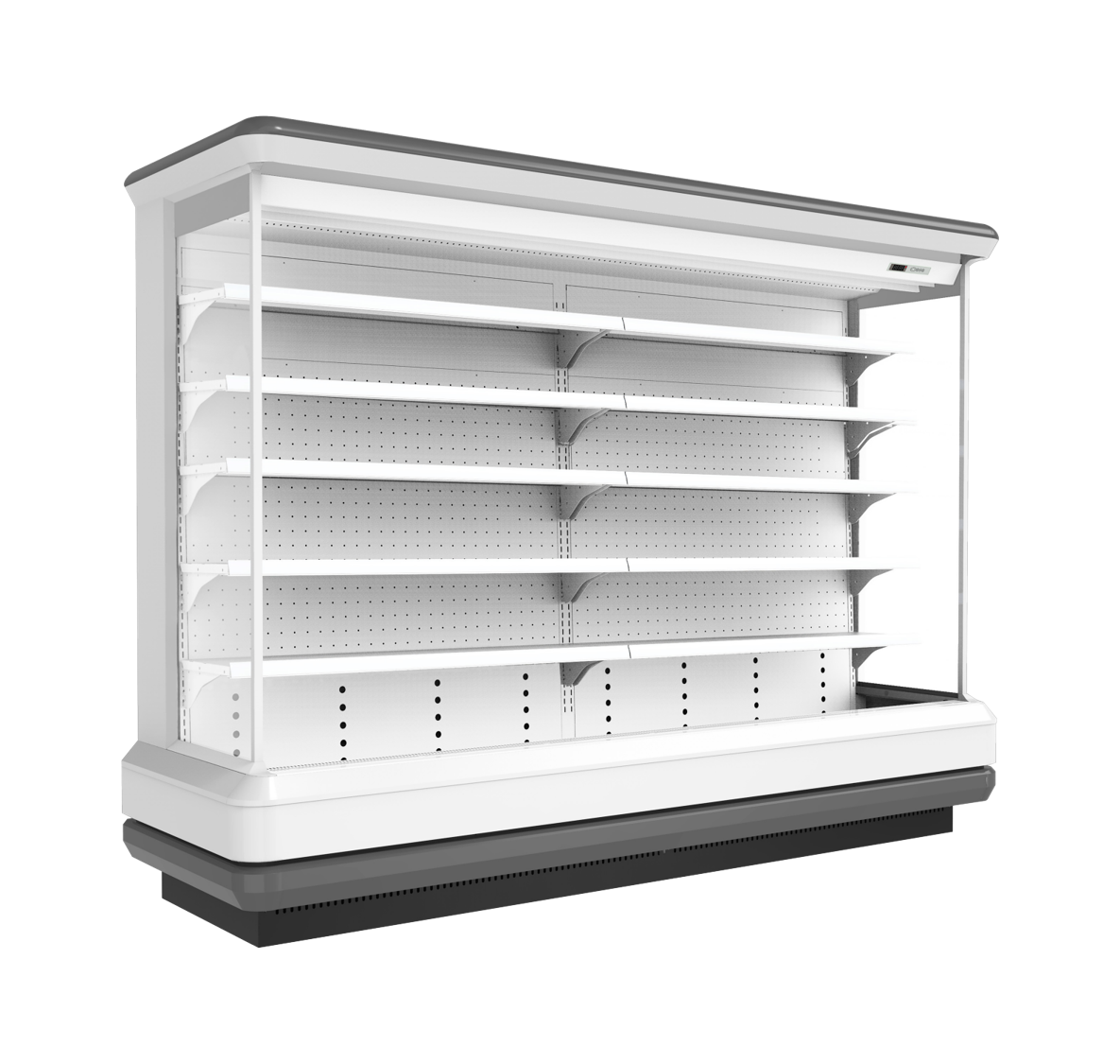 Upright air-cooled display refrigerator