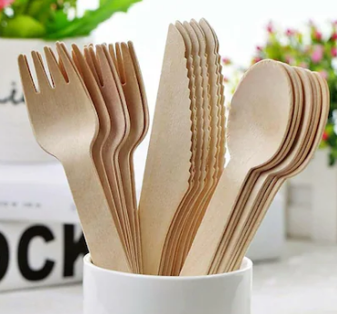 Disposable wooden cutlery disposable wooden knife fork spoon disposable food container