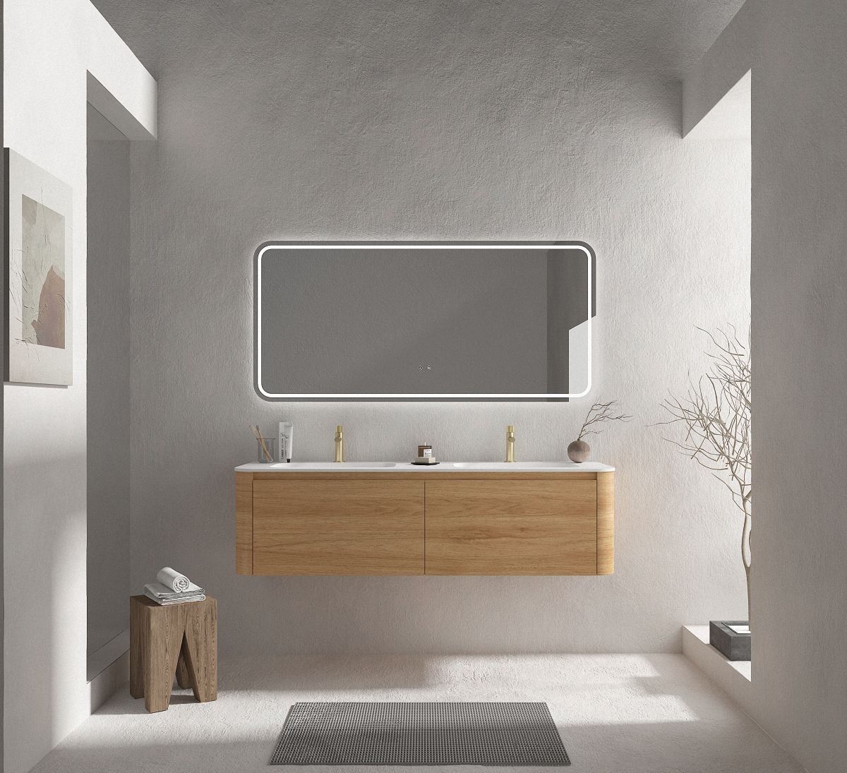 SHKL Double Sink Bathroom Vanity