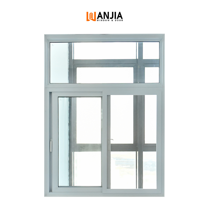 WANJIA White Frame Plastic Window Vinyl Upvc Window Double Glazed PVC Glass Sliding Windows