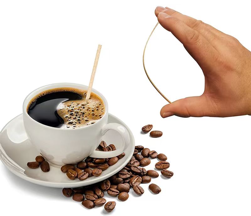 Disposable wooden coffee stirrer