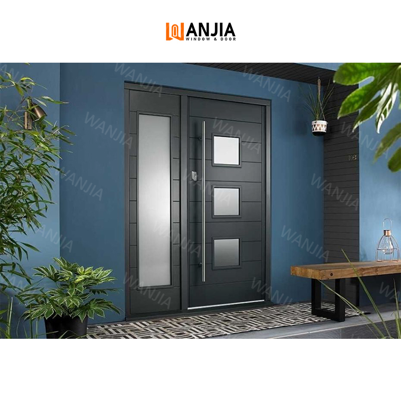 Anti-theft Aluminum Security Door Front Entry Aluminum Door Wholesale Metal Front Entry Door