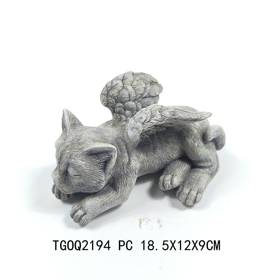 Polyresin grey mouring animals cats dogs