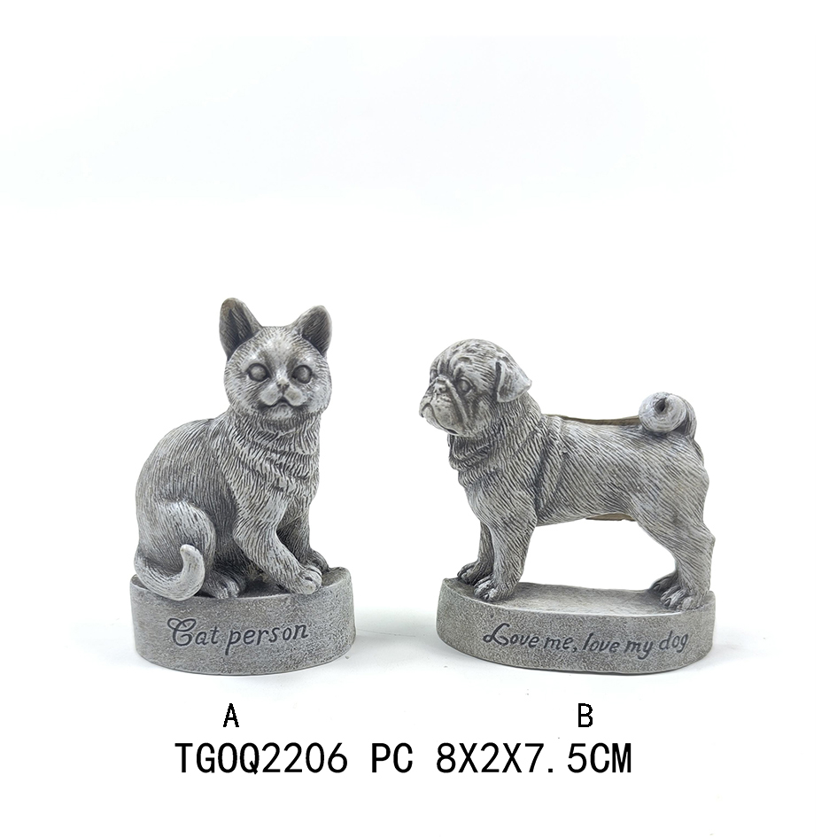 Polyresin grey mouring angels，animals