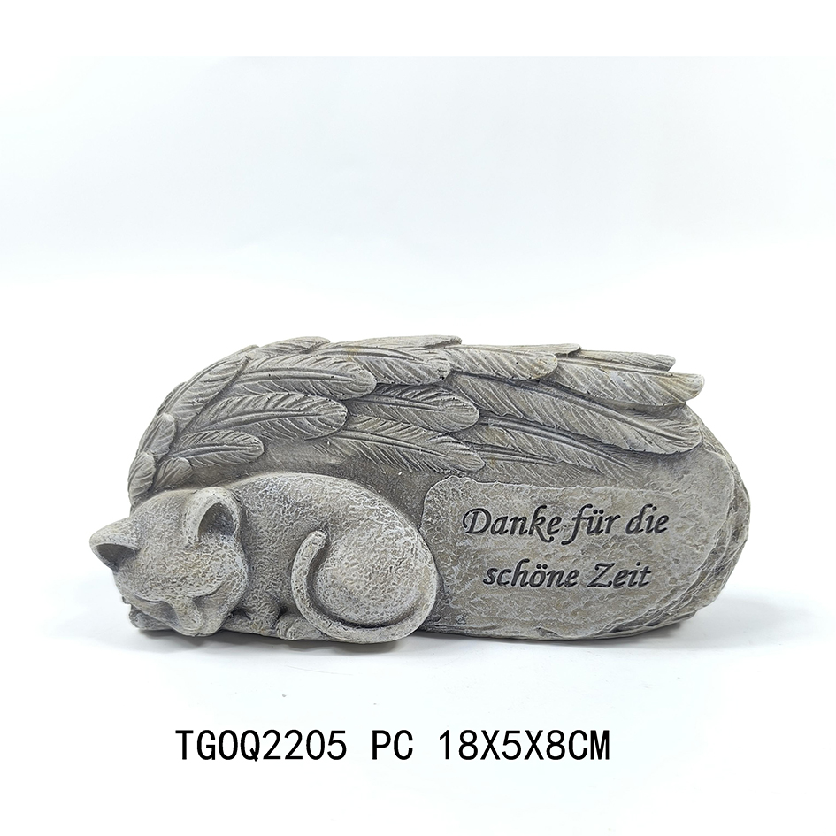 Polyresin grey mouring animals cats dogs