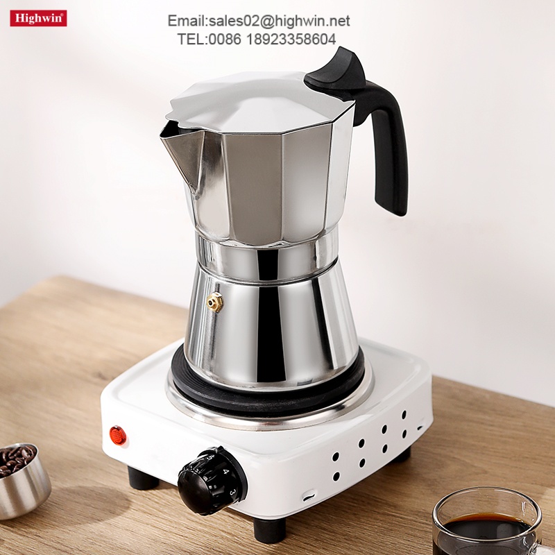 Exclusive Induction Stainless Steel Moka Potspresso Maker (Silver, 3 Cups)