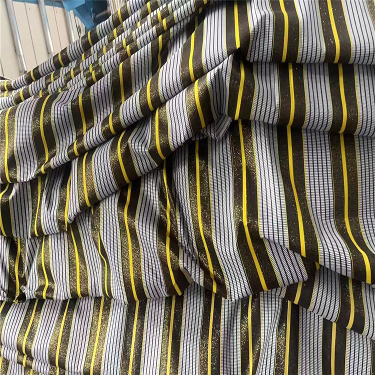 100%polyester disperse printed with gold fabric