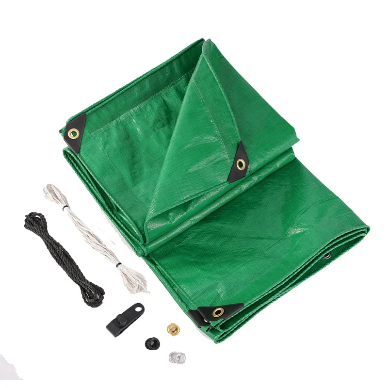 Green color waterproof 120gsm PE Tarpaulin sheet