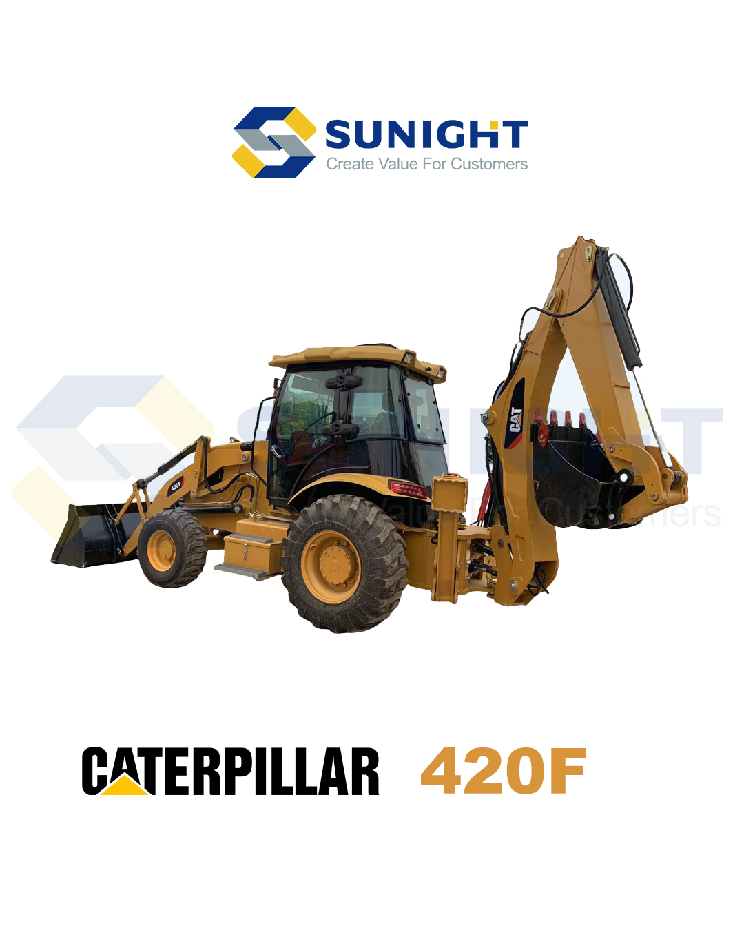 CAT420F Backhoe loader