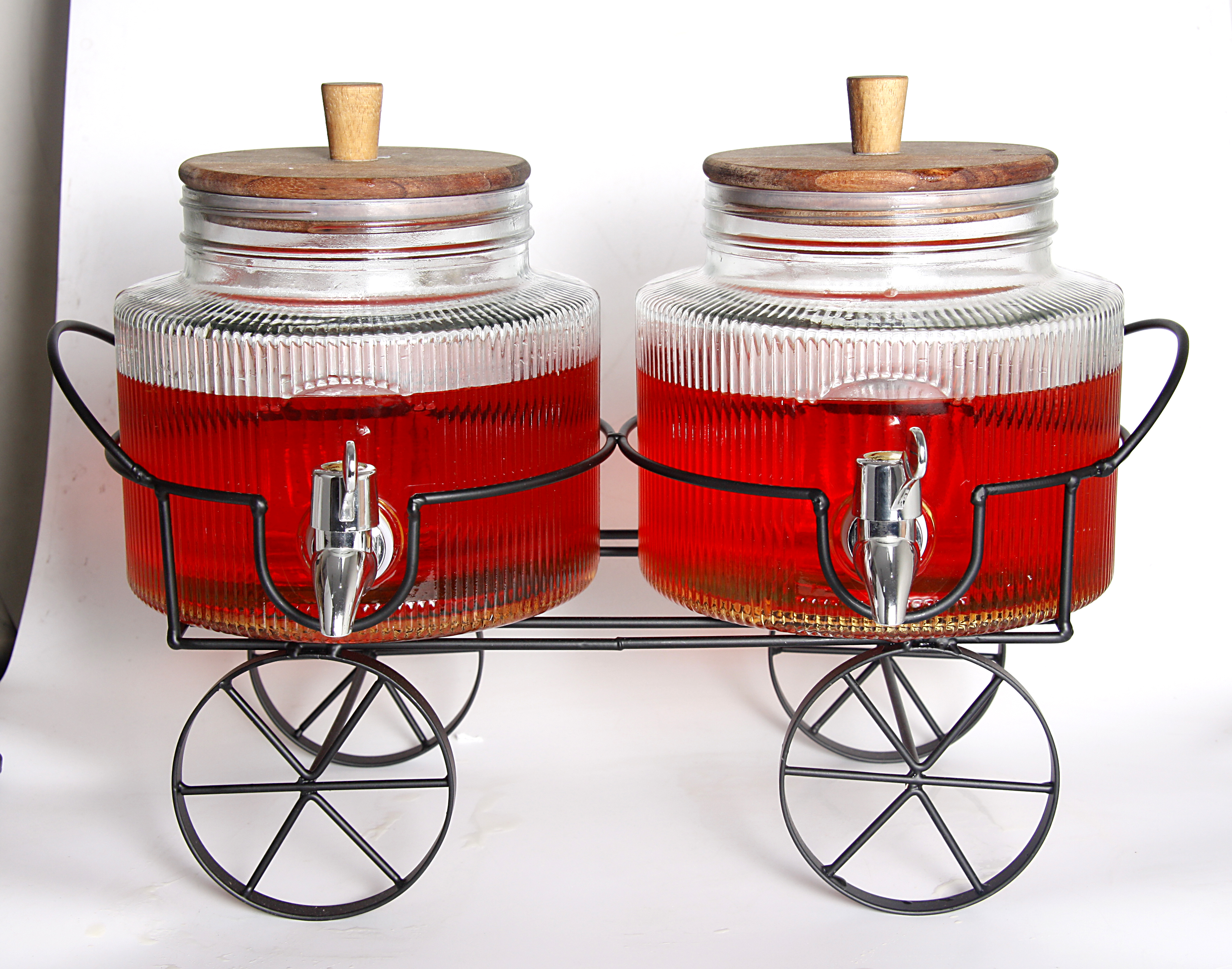 2.5L glass dispenser， round