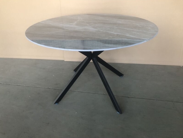 Romance Dining table Matt black frame/ceramic table top for home dining room furniture office table
