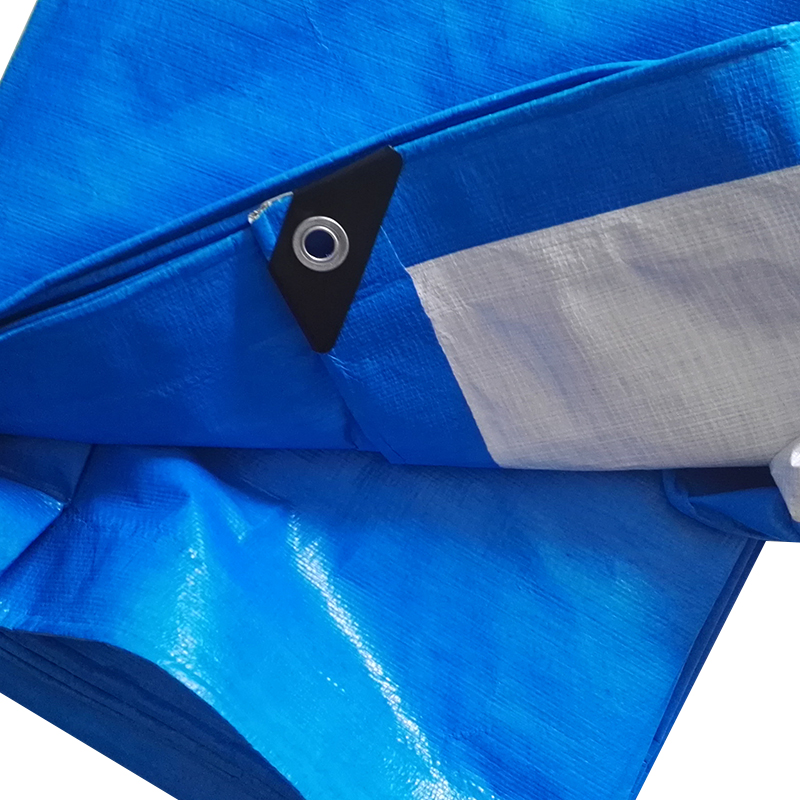 blue and white PE tarpaulin 120gsm