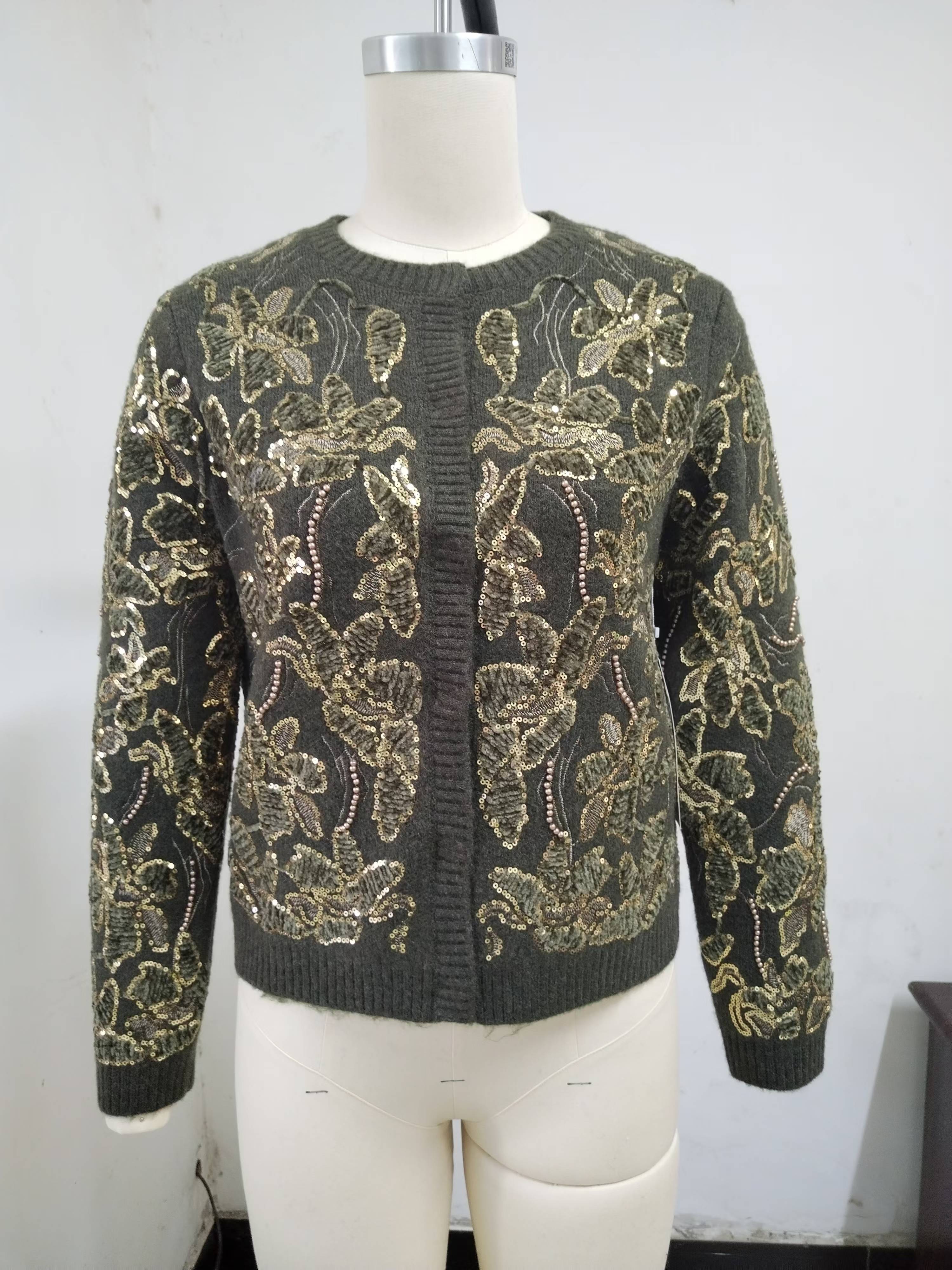 Ladies Knitted Sweater Embroidery