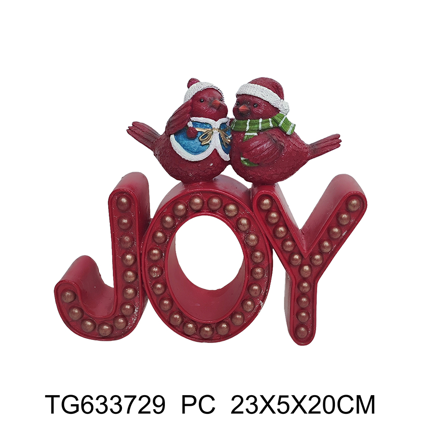 Resin xmas cardinal xmas decoration