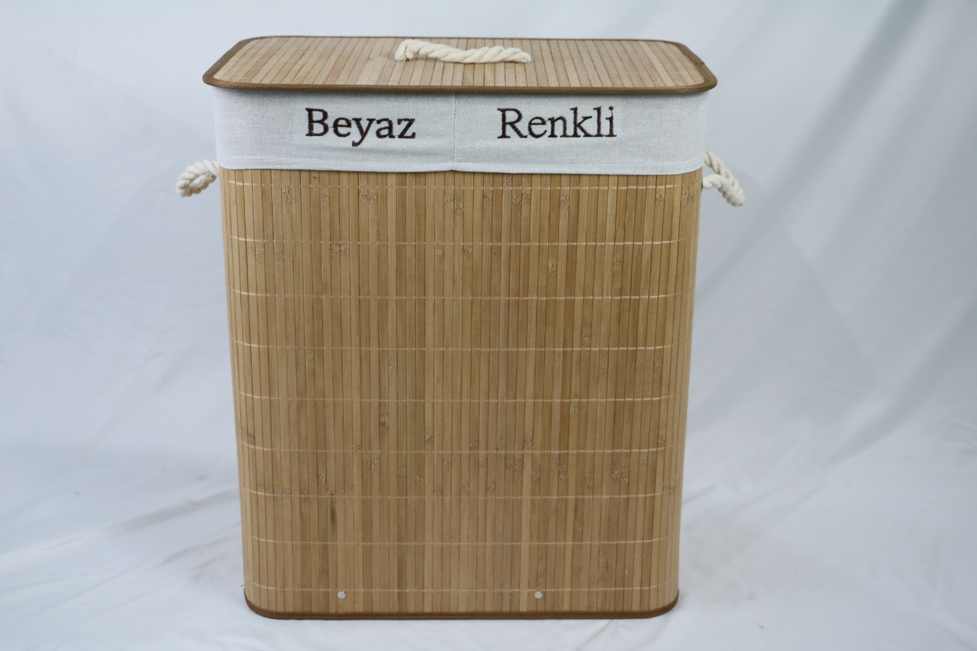 Bamboo laundry basket