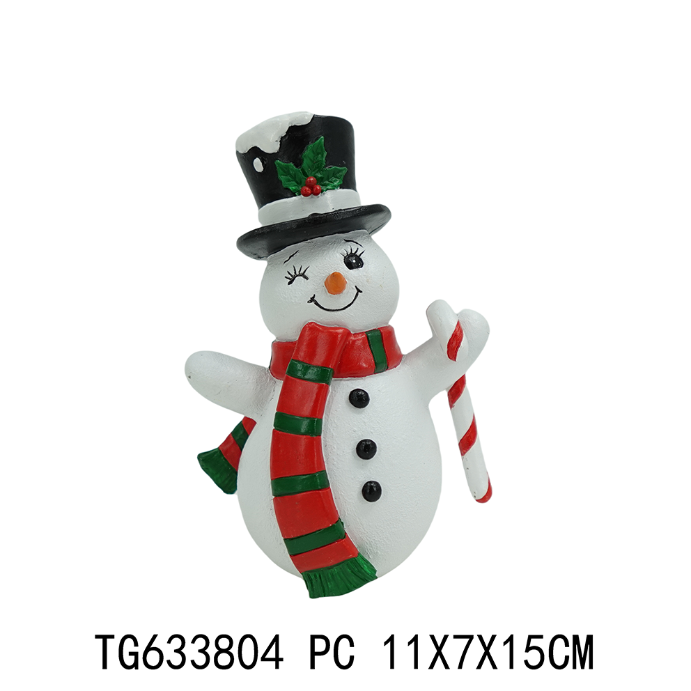 Resin xmas snowman xmas decoration