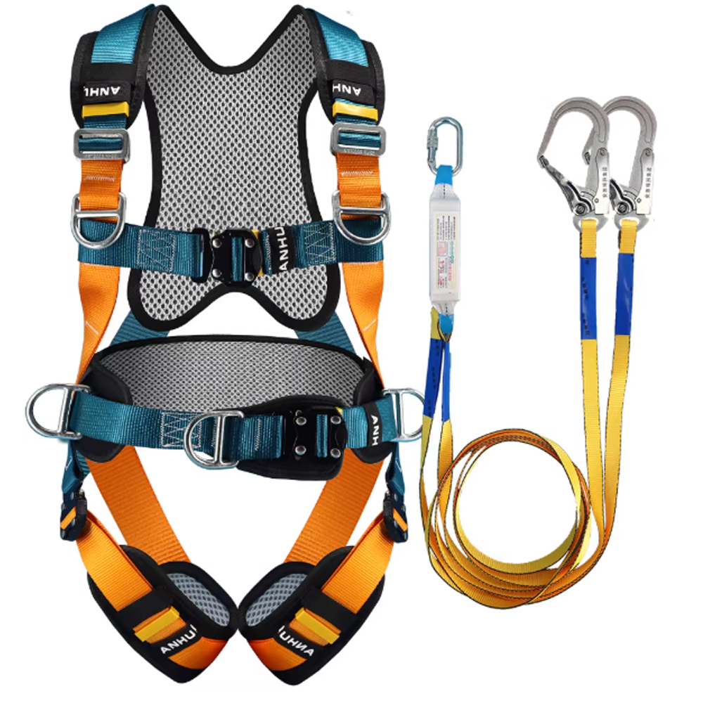 Furopeon style quick insert waist, leg, ond bock safety harness