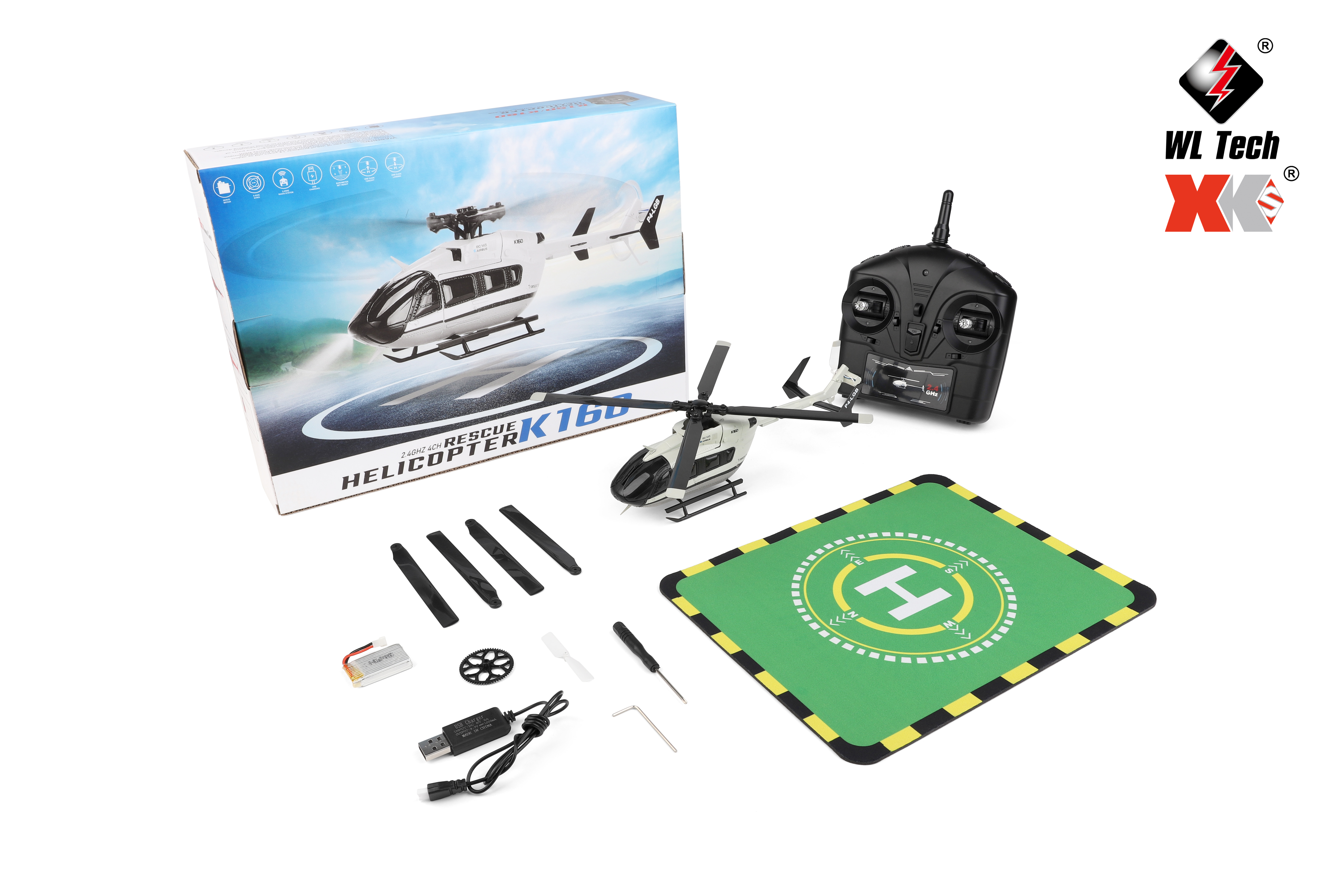 WLtoys 2.4G 4CH Brushless 3D6G System Flybarless Remote Control Helicopter RTF Version