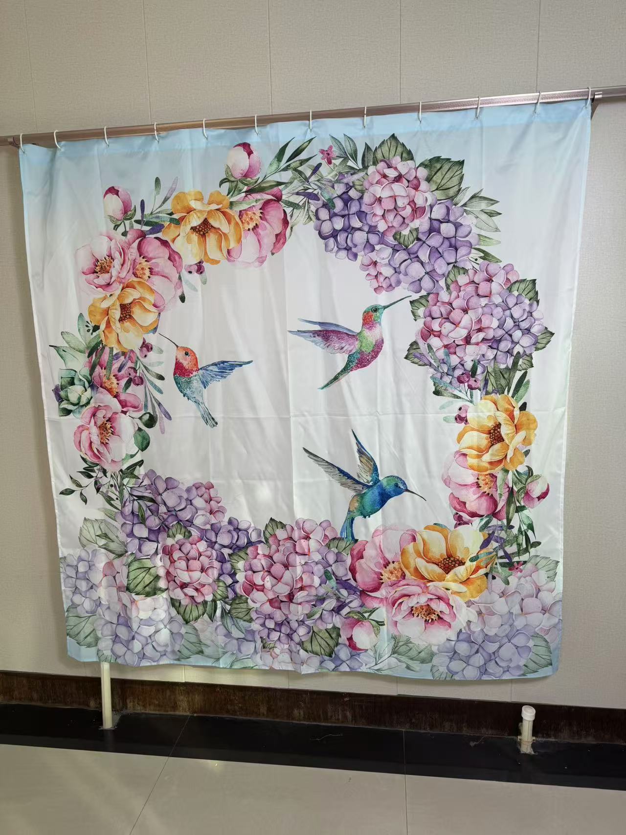 printed shower curtain