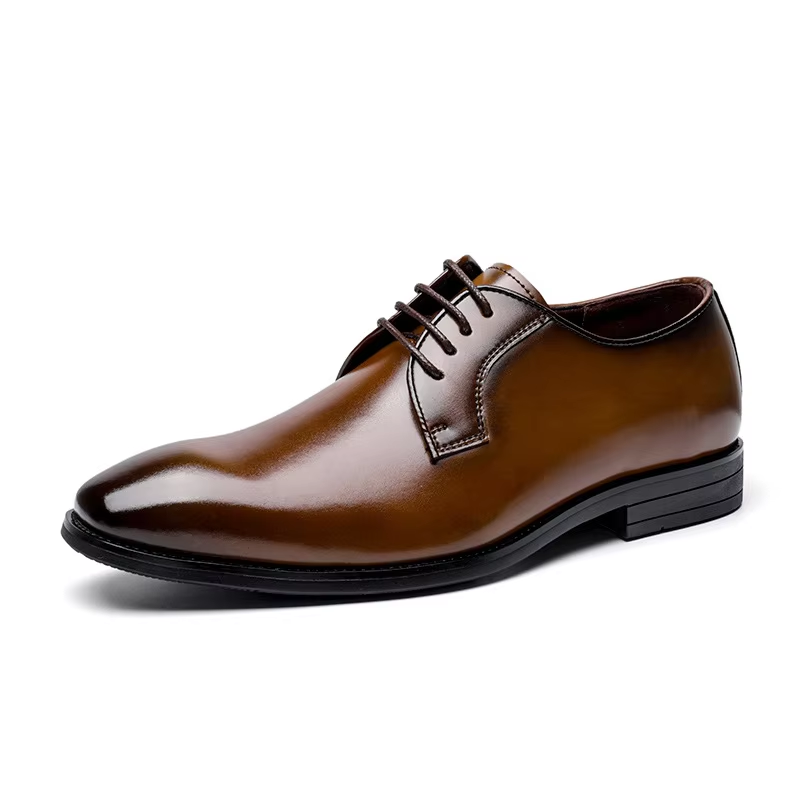 Men's Breathable Formal Leather Shoes for Wedding and Office Comfortable Lightweight Walking Shoes