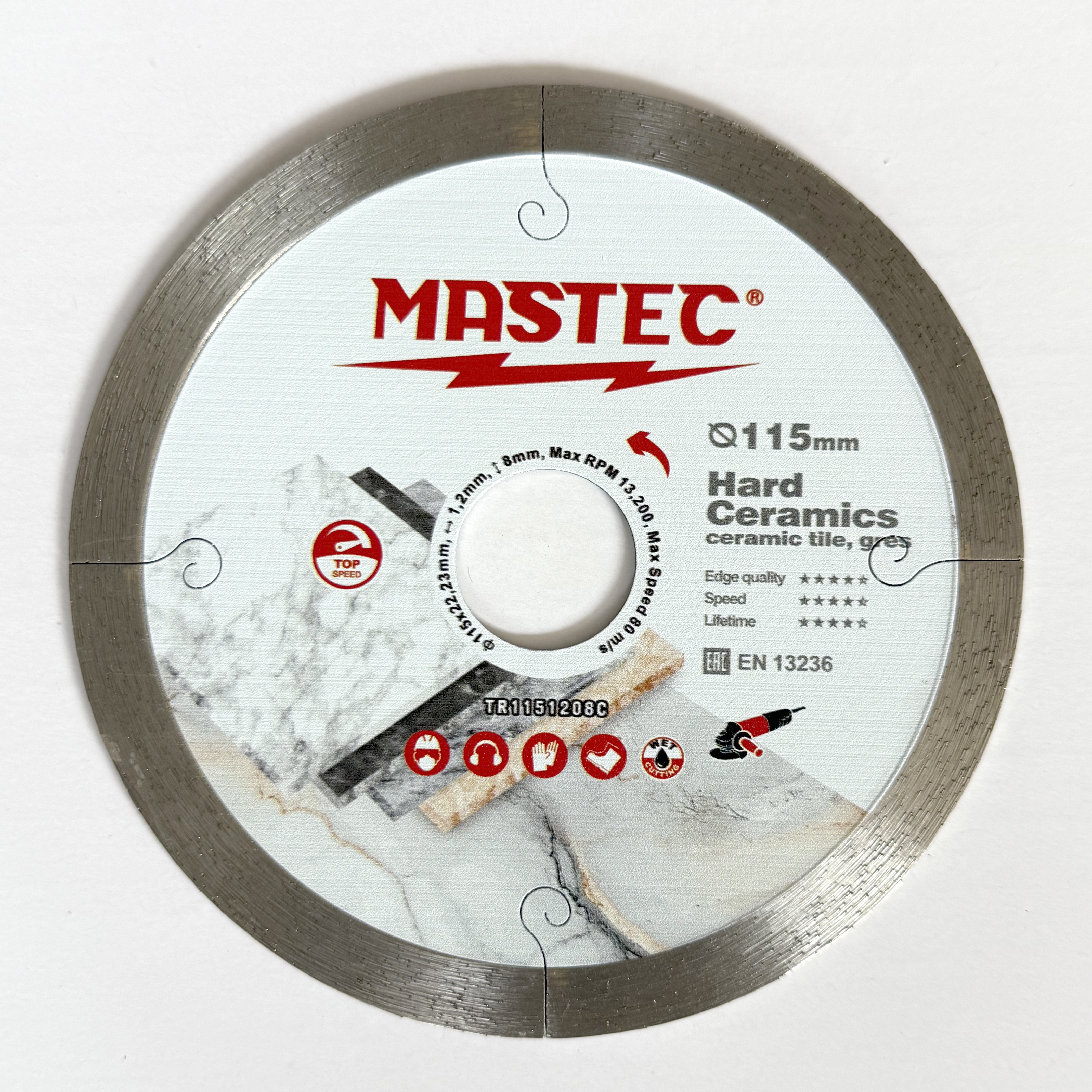 Super thin hot pressed rim diamond saw blade 115mm