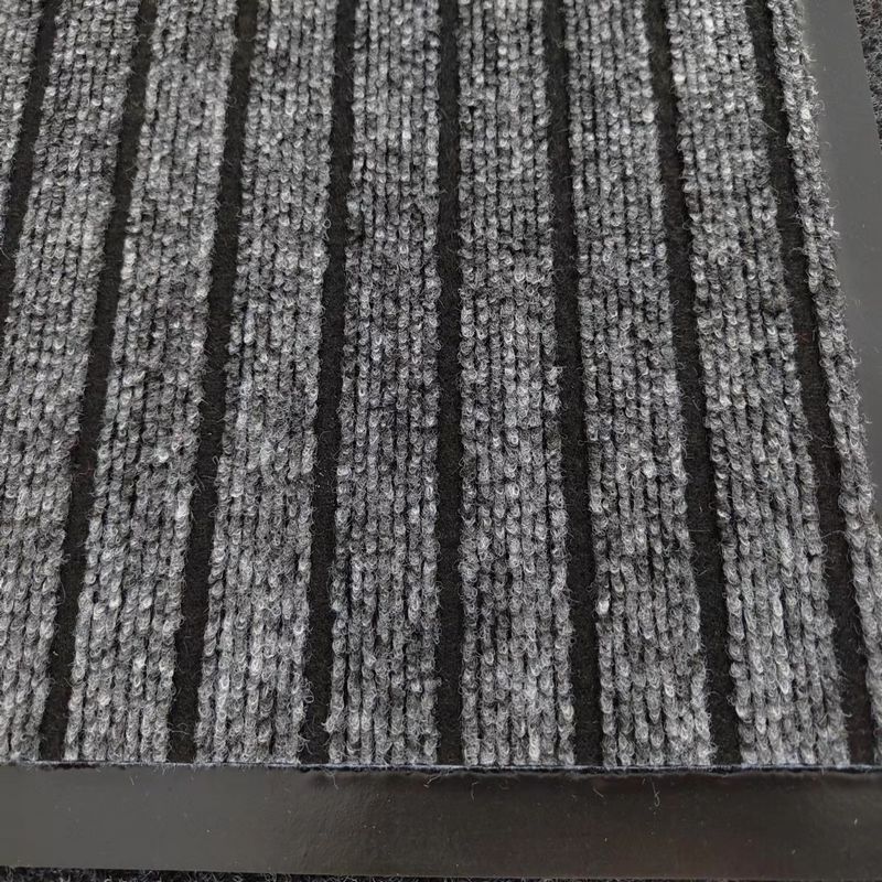 Modern Striped Doormat, 7-Line PVC Entrance Mat, Non-Slip Absorbent Rug for Hallway Kitchen Bathroom