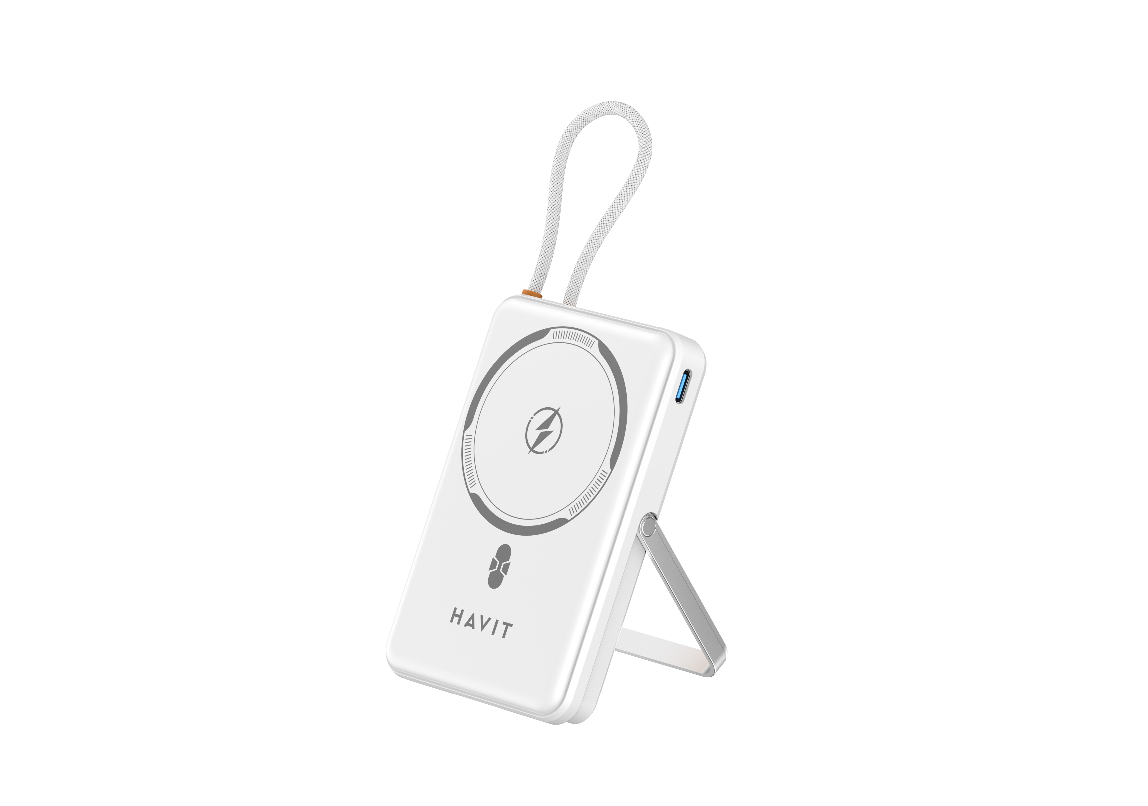 HAVIT PB5251 Portable Power Bank 10000mAh with Magnetic Wireless Charger Holder and Ring