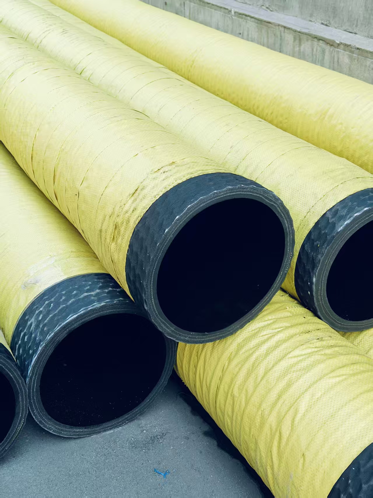 WANFLEX Large caliber wear-resistant steel wire rubber suction drain hose