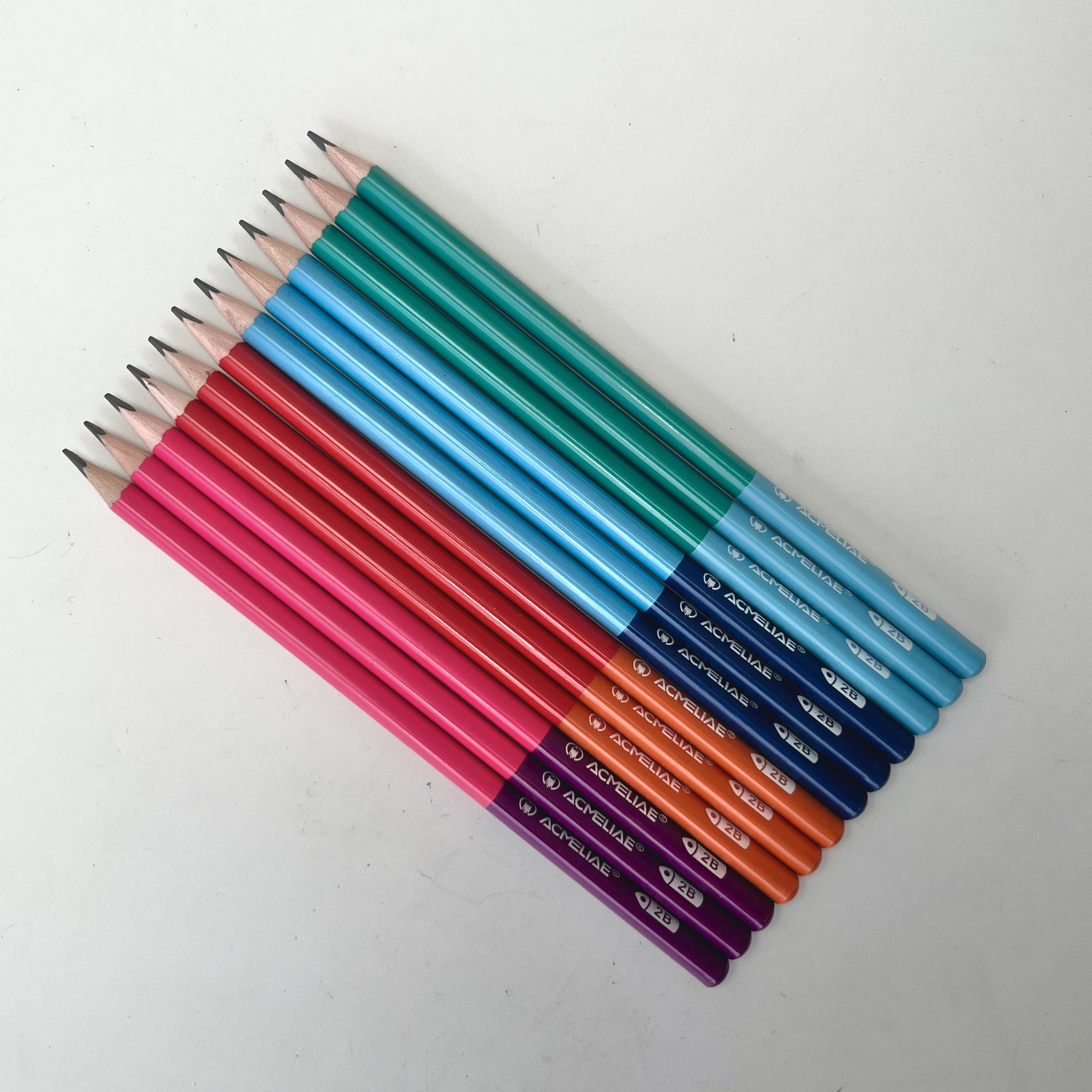 2B pencil with end dipped/with eraser