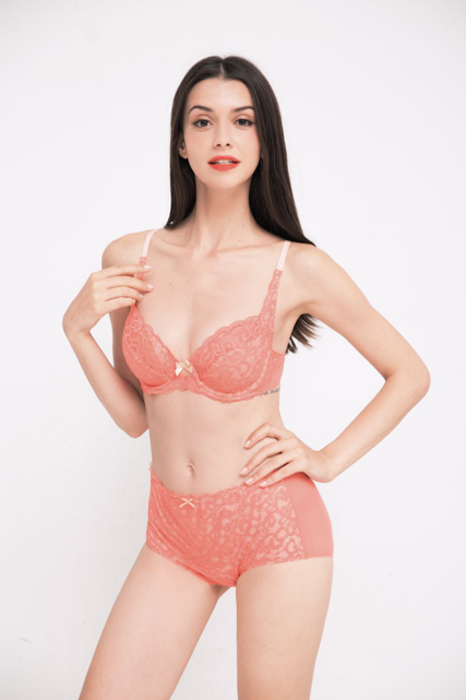Lace push-up bra +brief