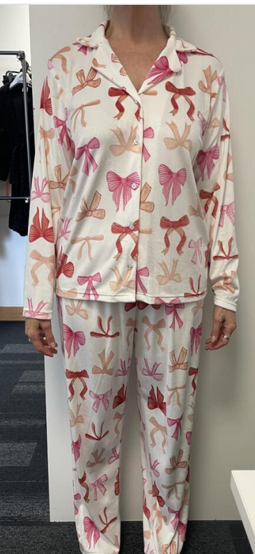 Bow Dance Sweet Slumber Long-Sleeve Pajama Set