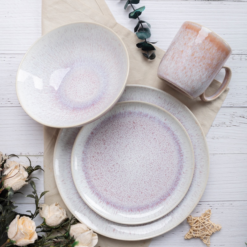18pcs Dinner Set (25.8cmdinner Plate, 20.5cm Salad Plate,17.5cm Soup Plate, Each Item 6pcs)