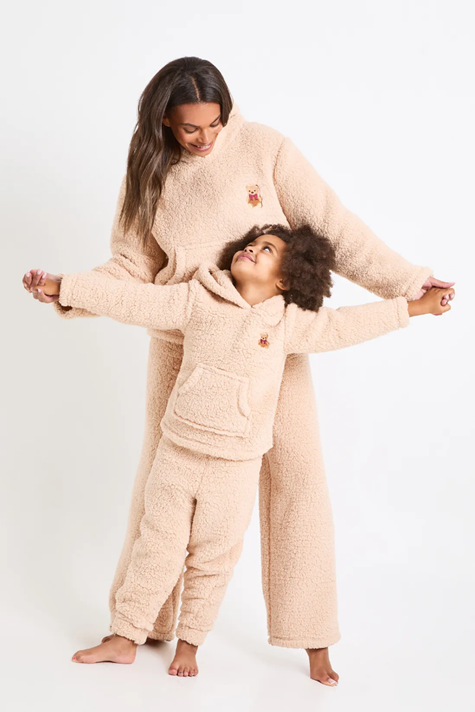 Fluffy Bear Hoody and Trouser Lounge Set