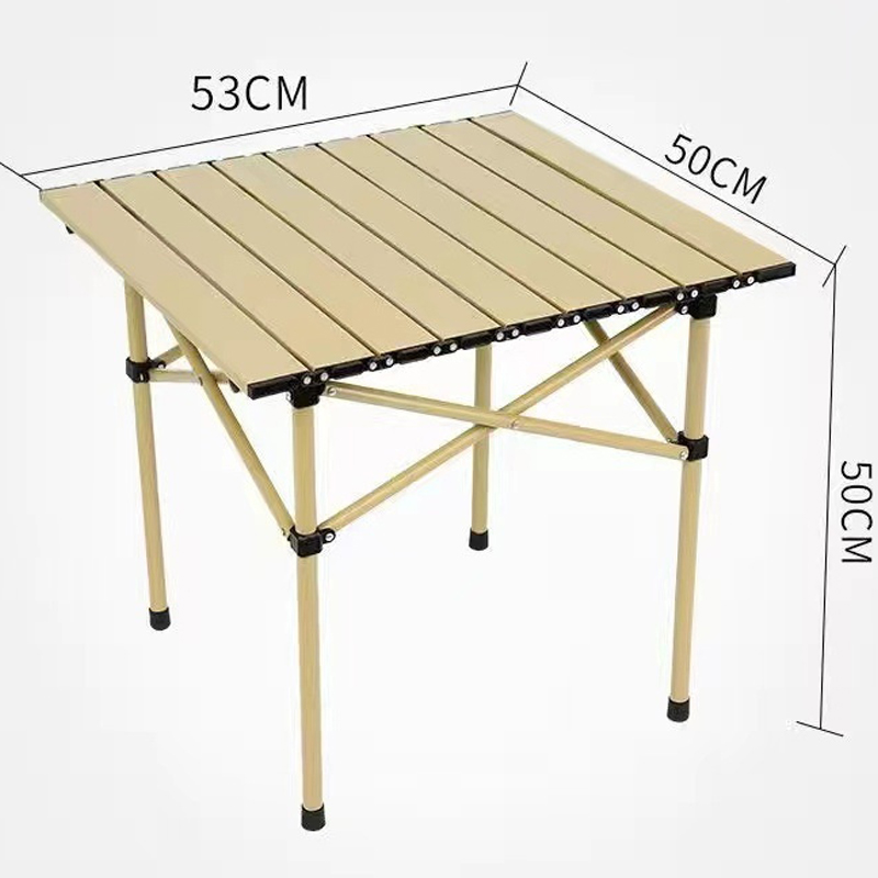 Portable Egg Roll Camping Travel Picnic Barbecue Desk Outdoor Furniture Carbon Steel Folding Table