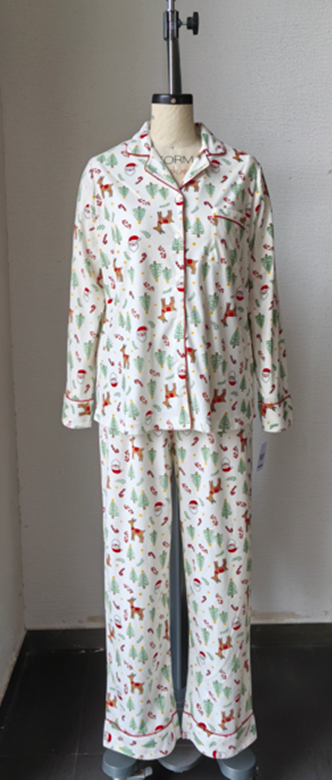 Family Christmas Print Trouser PJ Set