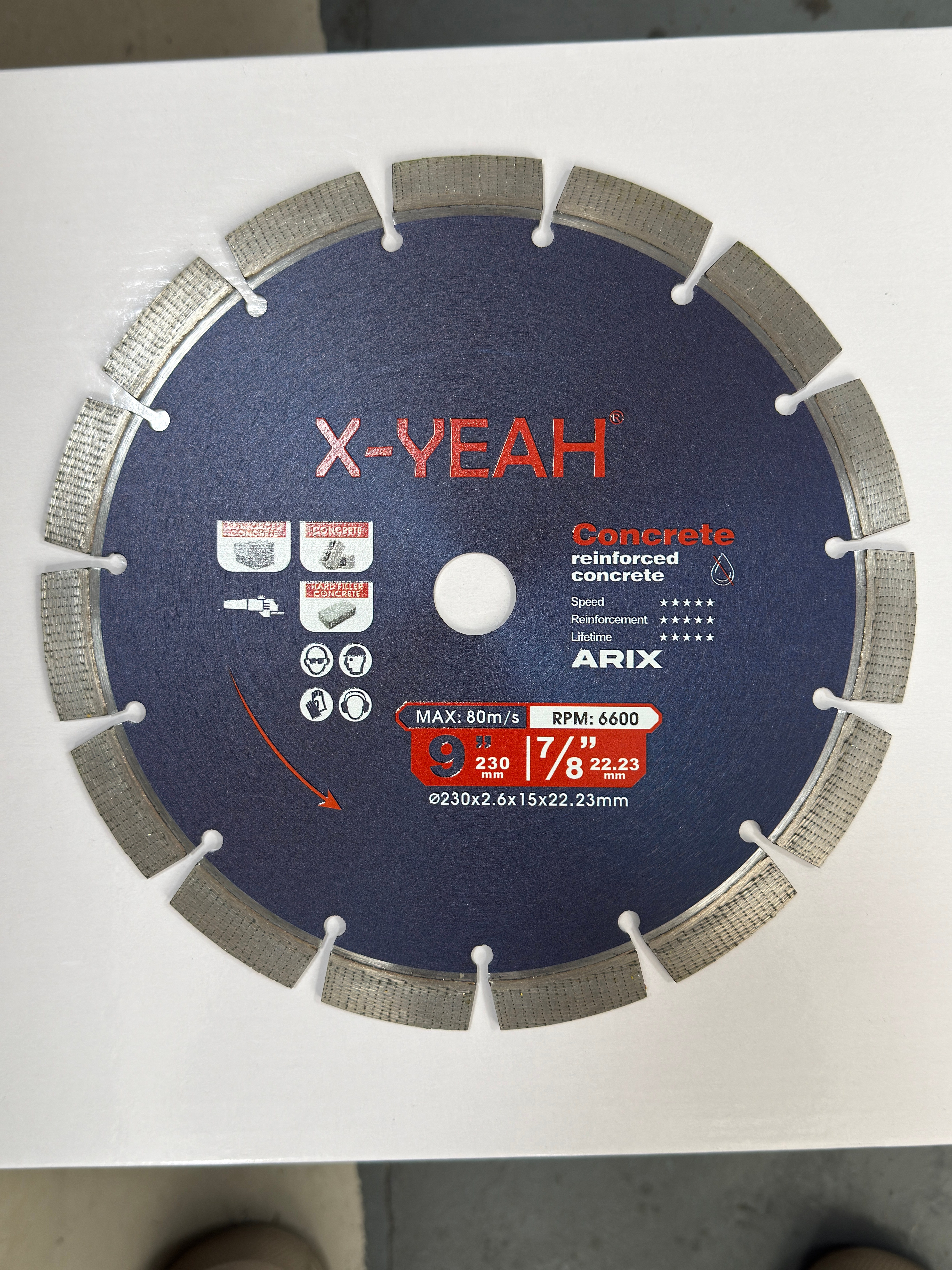 X-Yeah 230mm Arix diamond blade for concrete Arix concrete