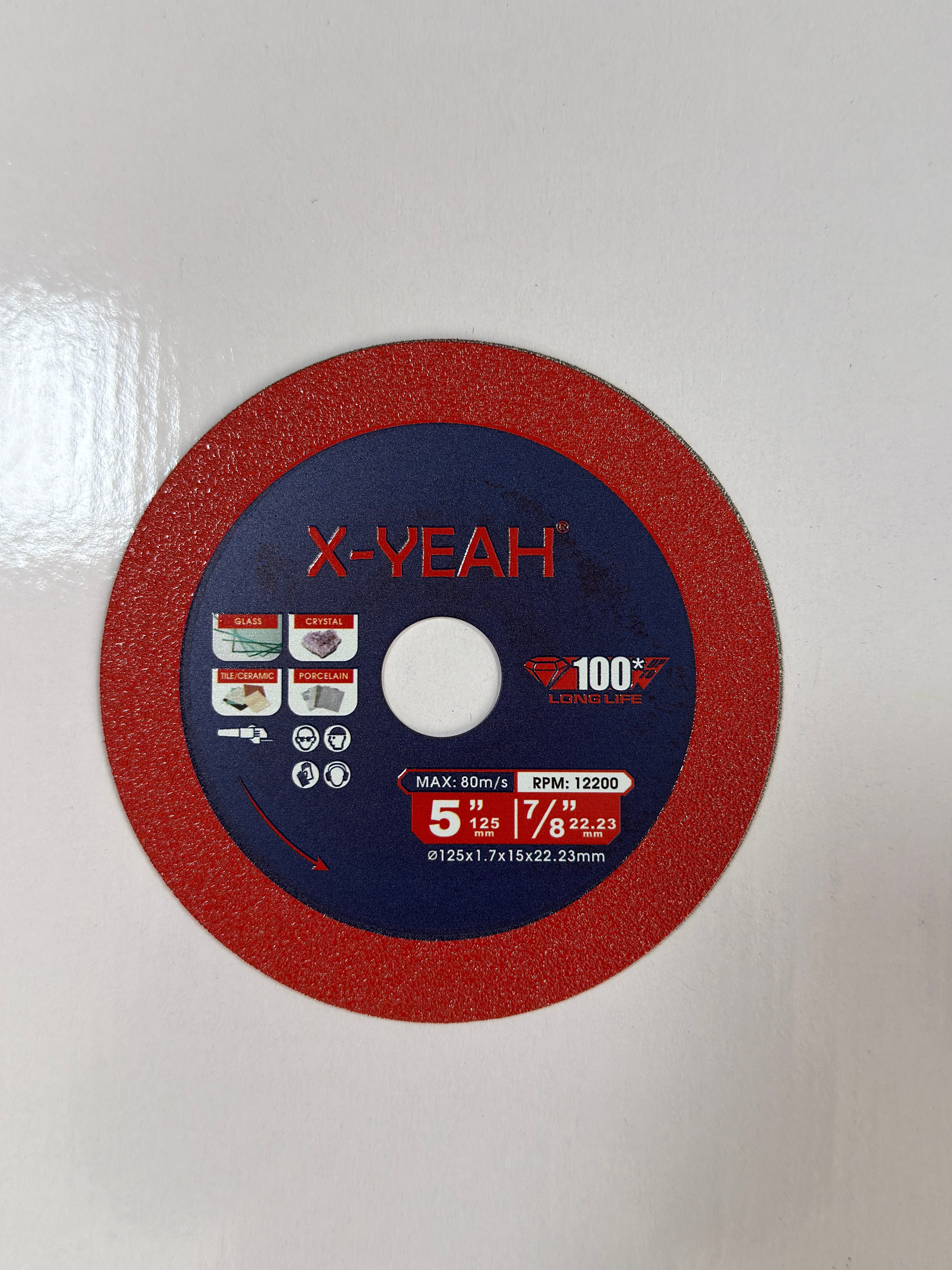 X-Yeah 125x15MM vacuum brazed saw blade for glass
