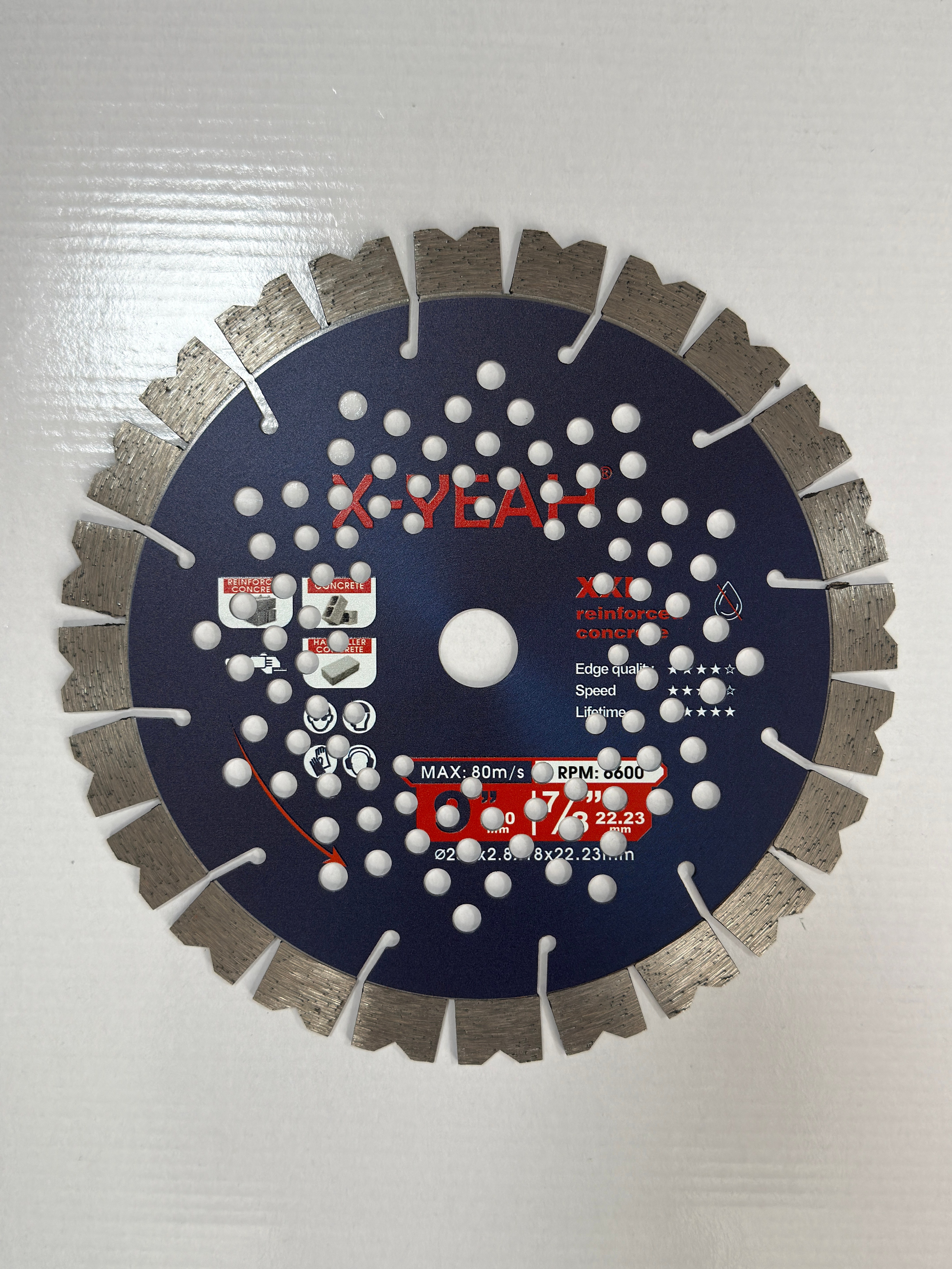 X-Yeah 230x18MM hot pressed diamond segment turbo balde dry cutting concrete