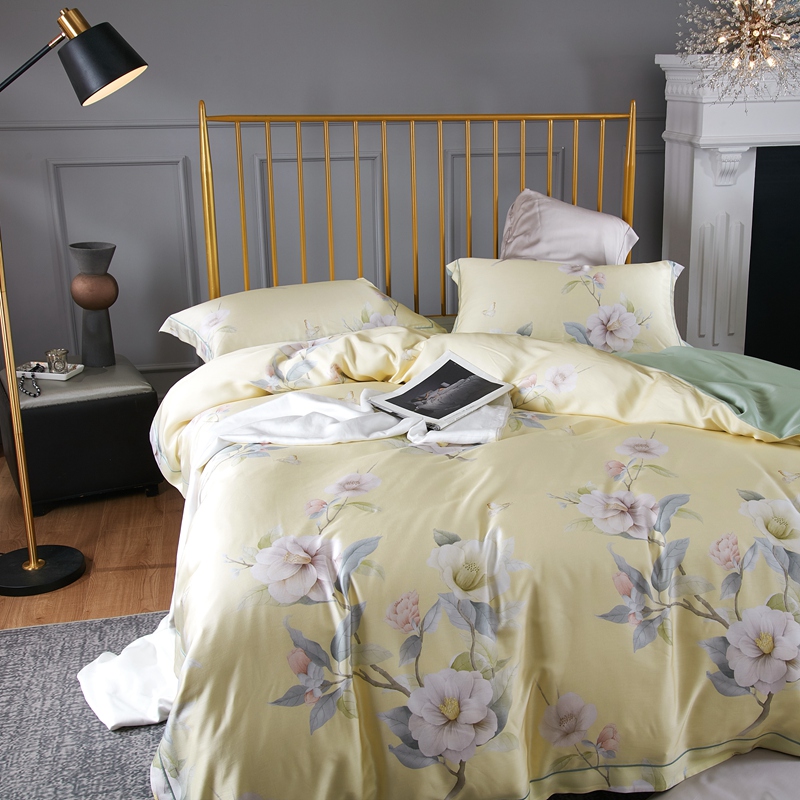 100% lyocell printed bed sheet