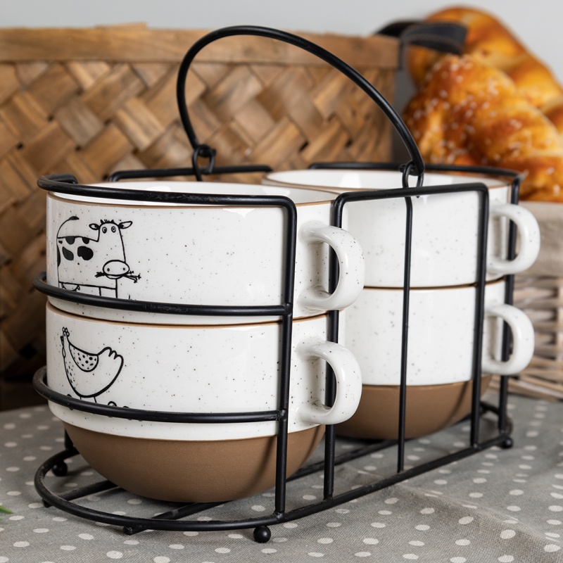 Cute and Practical: Double Handle Animal Bowls