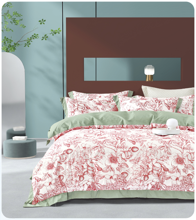 100% cotton printed bed sheet